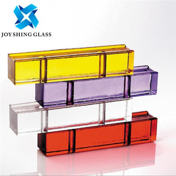 Quality Building Transparent Glass Block Brick Size Customized Hollow Porosity for sale