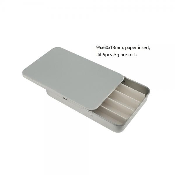 Quality  Pre Roll Tins For 4pcs 5pcs Joints Sliding Tin Box for sale