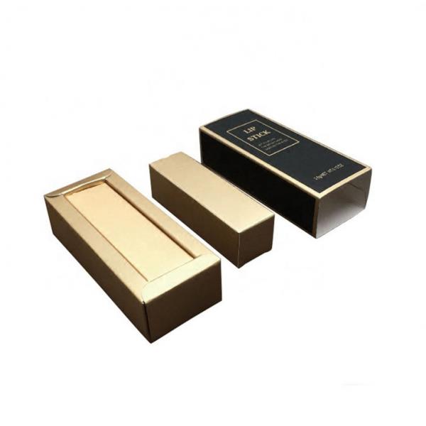 Quality Custom Logo Rose Gold Card Paper Cosmetic Lipstick Packaging Box for sale