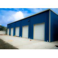 Quality Blue Light Steel Structure Building With Sandwich Panel / Prefab Metal Buildings for sale