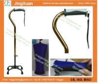China The ergonomic cane handle, Adjustable Quad Cane for Right or Left Hand Use, Small Base factory