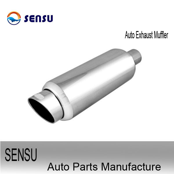 Quality SS201 Stainless Steel Exhaust Parts Universal Exhaust Silencer Chambered for sale