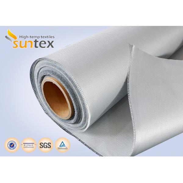 Quality Silver Grey Fiberglass Fire Resistant Welding Blanket Silicon Rubber Colored for sale