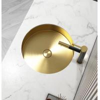 China Round Undermount Stainless Steel Vessel Sinks With Pop Up Drain for sale