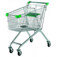 Quality Indoor / Outdoor Supermarket Shopping Trolley Customizable Color With Child Seat for sale