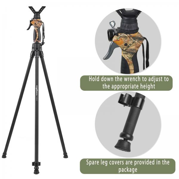 Quality 3 Leg Aluminum Support 62 Inches Extended Length Hunting Tripod for sale
