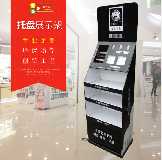 China Floor-standing paper display rack, electronic product mobile phone promotion paper display rack, paper display rack factory