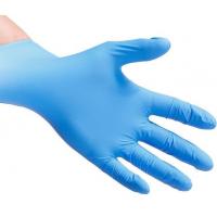china 245mm Powder Free Blue Vinyl Gloves Resistance To Chemical