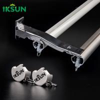 China 6063 Aluminum Curtain Poles Classic Silver Living Room Curtain Track factory