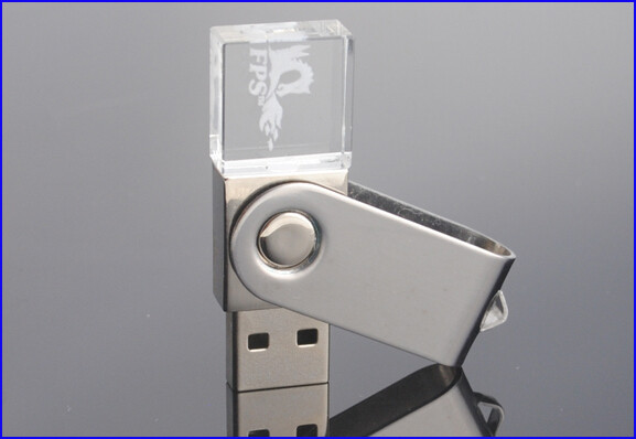 China Capless Swivel Crystal 64GB Capacity USB Memory Stick Jump Drive factory