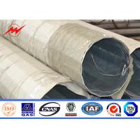 Quality 60ft 65ft Bitumen Burial Type Galvanised Steel Tubular Pole For Transmission for sale