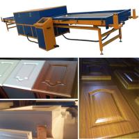 China MDF laminate cabinet door PVC film vacuum membrane press machine factory