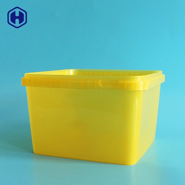 Quality Anti Water Cookies IML Tubs BPA Free Empty Pp Packaging Box Yellow Color for sale