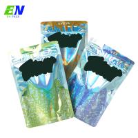Quality Child Resistant Zipper Holographic Mylar Bag With Digital Full Color Printing for sale