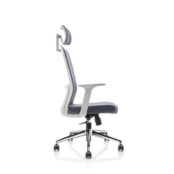 Quality Grey White Mesh Office Chair Fabric Height Adjustment Staff Computer Chair for sale