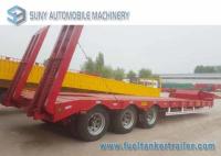 China Load Capacity 45 T 50 T 3 Axles semi truck trailer Lowbed Hydraulic Legs factory