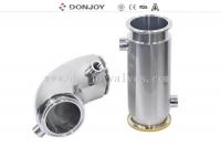 China 304 316L Stainless Steel Sanitary Fittings Jacketed Insulation Clamp Tee , Elbow , Pipe factory
