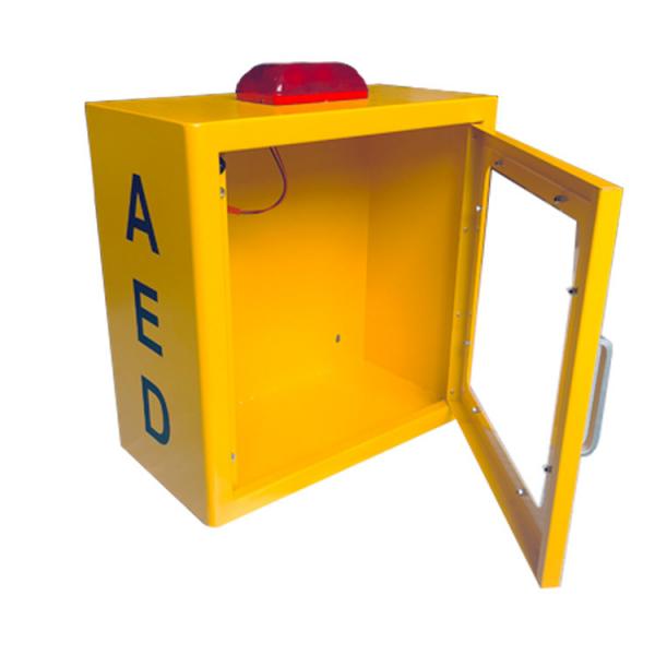 Quality Yellow Color Alarmed AED Defibrillator Cabinets With Strobe Light for sale