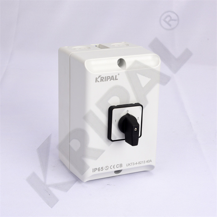 China 3P 4P 230V IP65 Universal Changeover Switch with protective box factory