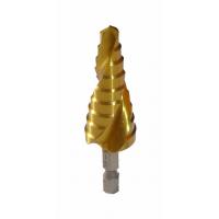 china Hex Shank HSS Step Drill Bits With Titanium Coated Spiral Flute Inch Size