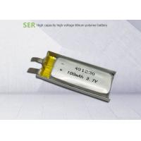 China 3.7V rechargeable lithium polymer battery 401230 for bluetooth headset for sale