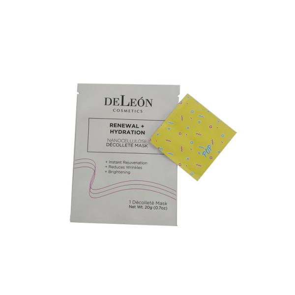 Quality Customized Colorful Face Mask Packaging , Small Mylar Bag Pouch With Tear Notch for sale