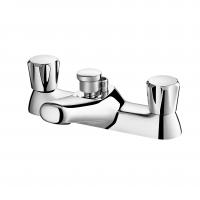 China Bath Taps with Shower,Bath Shower Filler Mixer Tap Double Lever Chrome Solid Brass with Shower Hand factory