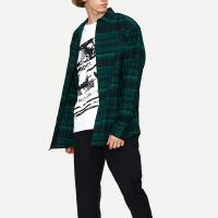 China New Collection Long Sleeve Plaid Oversozed Shirts for Men factory