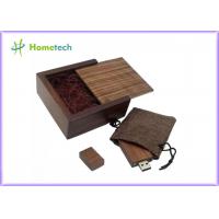 China Promotional Gift Office 2.0 3.0 rectangle 16GB 32GB Walnut Wooden USB Flash Drive for sale