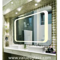 China 4mm Polished Silver Mirror LED Bathroom Mirrors With Touch Scree Switch factory