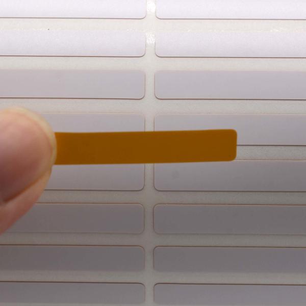 Quality 38mmx6mm 1mil White Matte High Temperature Resistant Polyimide Sticker for sale