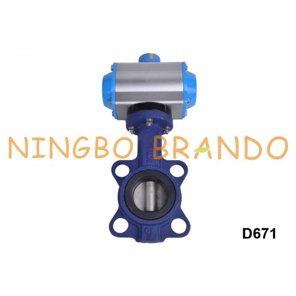 Quality Cast Iron Pneumatic Actuator Wafer Type Butterfly Valve 2'' DN50 for sale