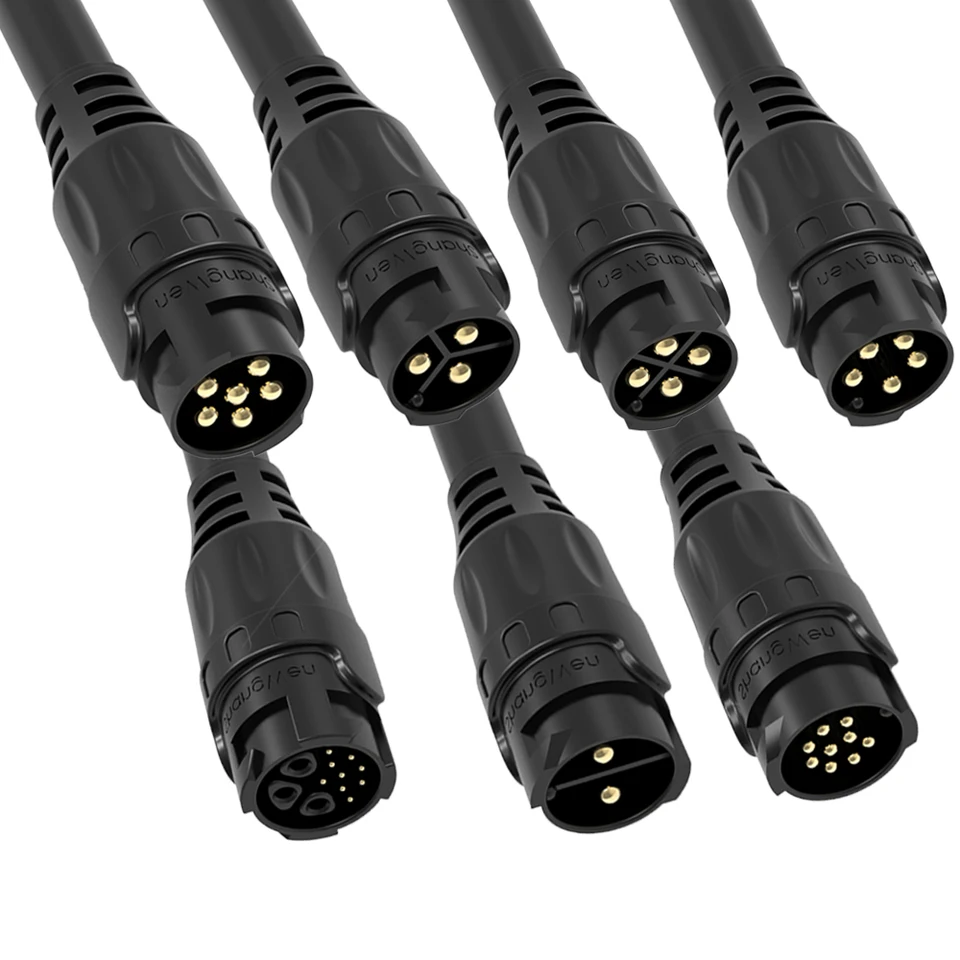 Quality Overmolded M19 Connector 3 Pin 10A Waterproof Connector For Max Cable Od 11.5mm for sale