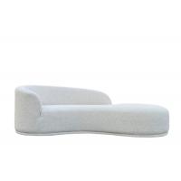 China Chaise RHF Day Bed Fabric Couch Sofa with Pure Sponge Padded Seat Plastic Legs Boucle Beige factory
