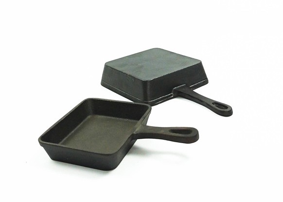 Quality Cast Iron Deep Frying Pan With Lid Burn Proof 0.7/0.9kg for sale