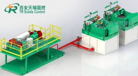 Quality Water Based Management Drilling Mud System With 2 Screw Pumps 9000*2200*1300mm for sale