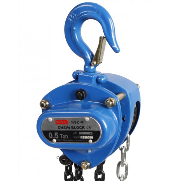 Quality High Effective 0.5 T 3 M Manual Chain Block , Small Hand Chain Hoist for sale