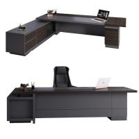 China Modern Office Desk Boss Desk end L-Shape Computer Desk with 50mm Thickness Table Top factory