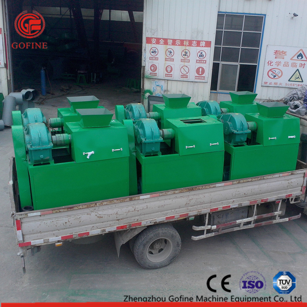China Green Color Farm Fertilizer Production Line , Double Roller Fertilizer Granulator factory