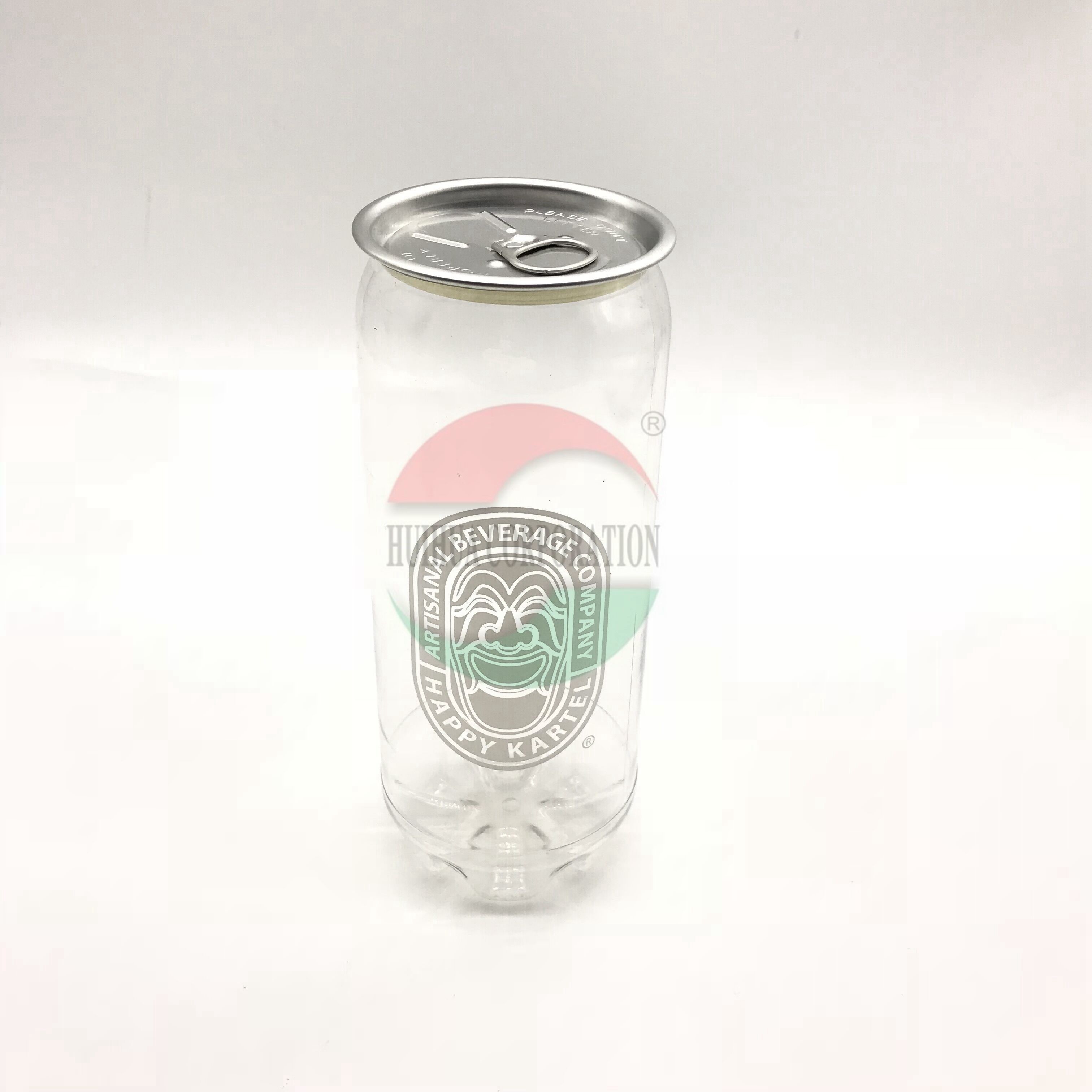 Quality 500ml Transparent Beverage Cans , Food Grade PET Plastic Soda Can Covers for sale