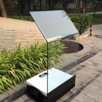 China Rear projection film 30inch holo kiosk transparent glass interactive touch kiosk factory