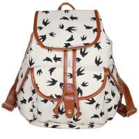 China Women's School Swallow Backpack Fox Bag Girl's Owl Backpack Canvas Shoulder Backpack factory