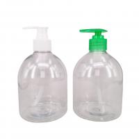 China 300ml 500ml Hand Sanitizer Dispenser Pump Bottles Transparent Plastic PET Refillable factory