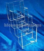 China Brochure / Leaflet 4mm Acrylic Display Case Trade Show Brochure Stands Table Top factory