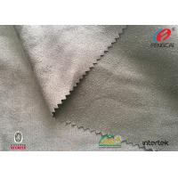 China Warp Knitting Microfiber Suede Upholstery Fabric , Silver Poly Suede Fabric factory