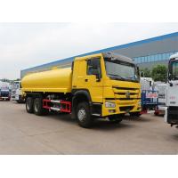 Quality Yellow 6x4 18m3 Tanker Truck Water Sprinkler Truck With HW76 Lengthen Cab for sale