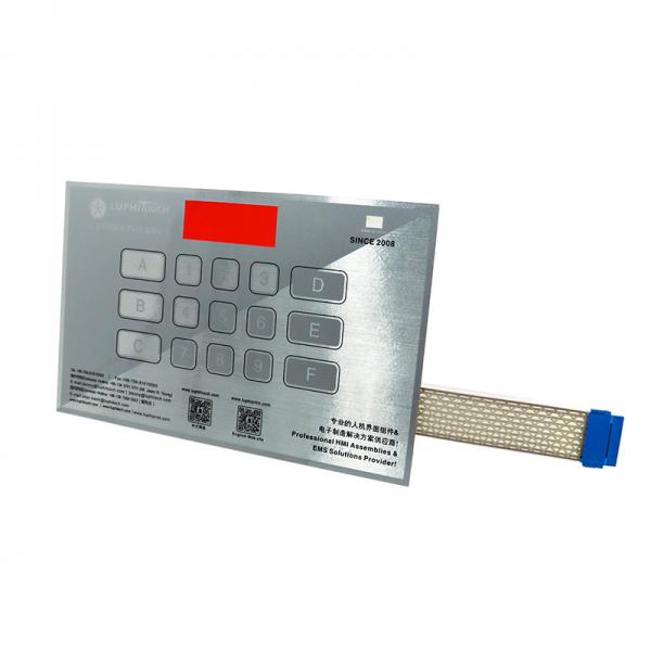 Quality Aluminum Fiber Backlighting Membrane Keypad With LGF Illumination ESD Shielding for sale