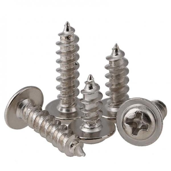 Quality M4 316 Stainless Steel Self Tapping Screws Rounded Head 4-20mm With Washer for sale