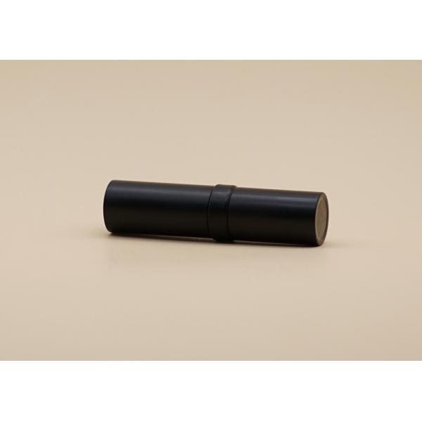 Quality Middle Convex Matt Black Slim Lipstick Tube Portable For Cosmetic Packaging for sale