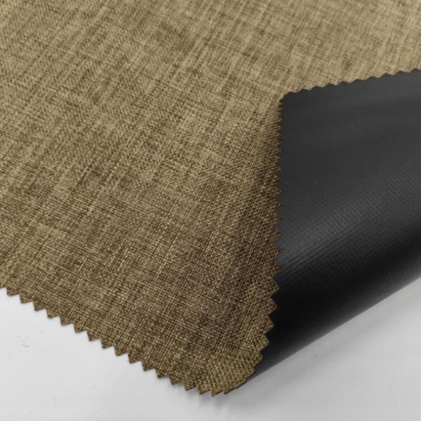 Quality Brown 600D Cation Fabric Color Card Options With PVC Coated Finish for sale